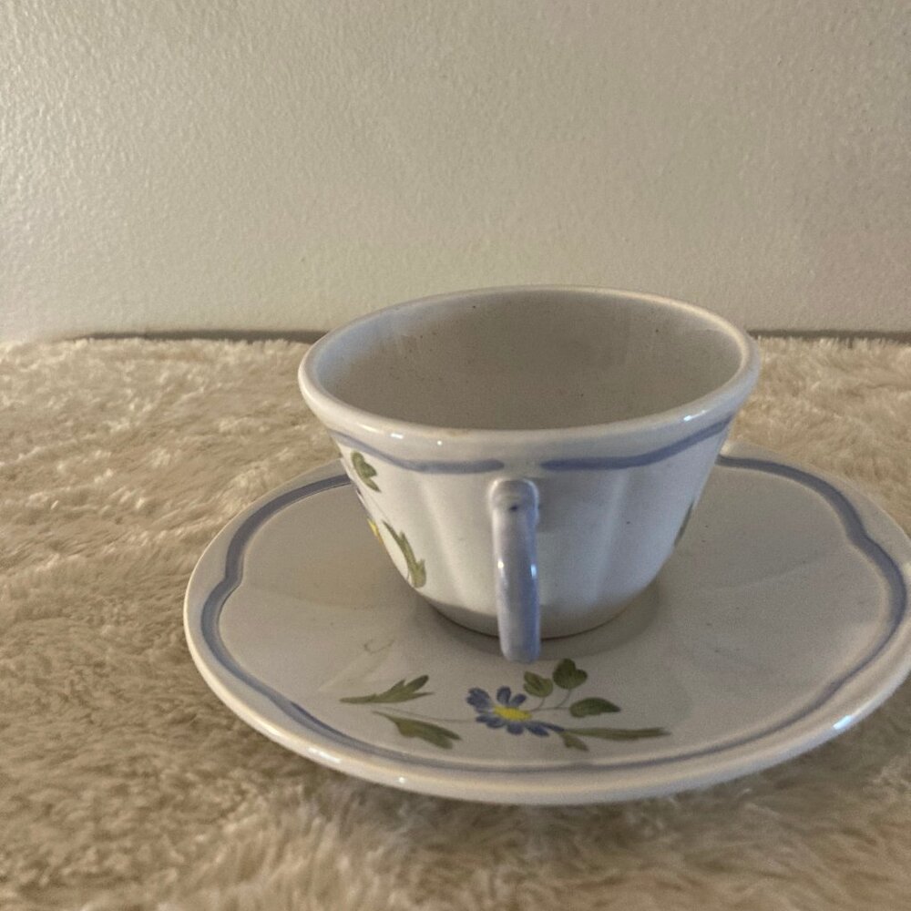 Longchamp "Perouges"2-3/8" Flat Cup & Saucer - Picture 3 of 4